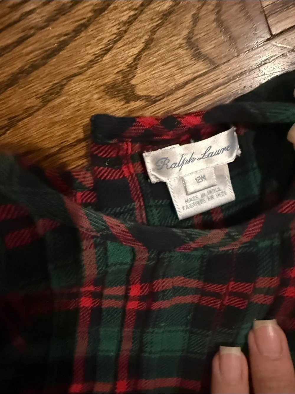 Ralph Lauren Red and Green Plaid Toddler Dress